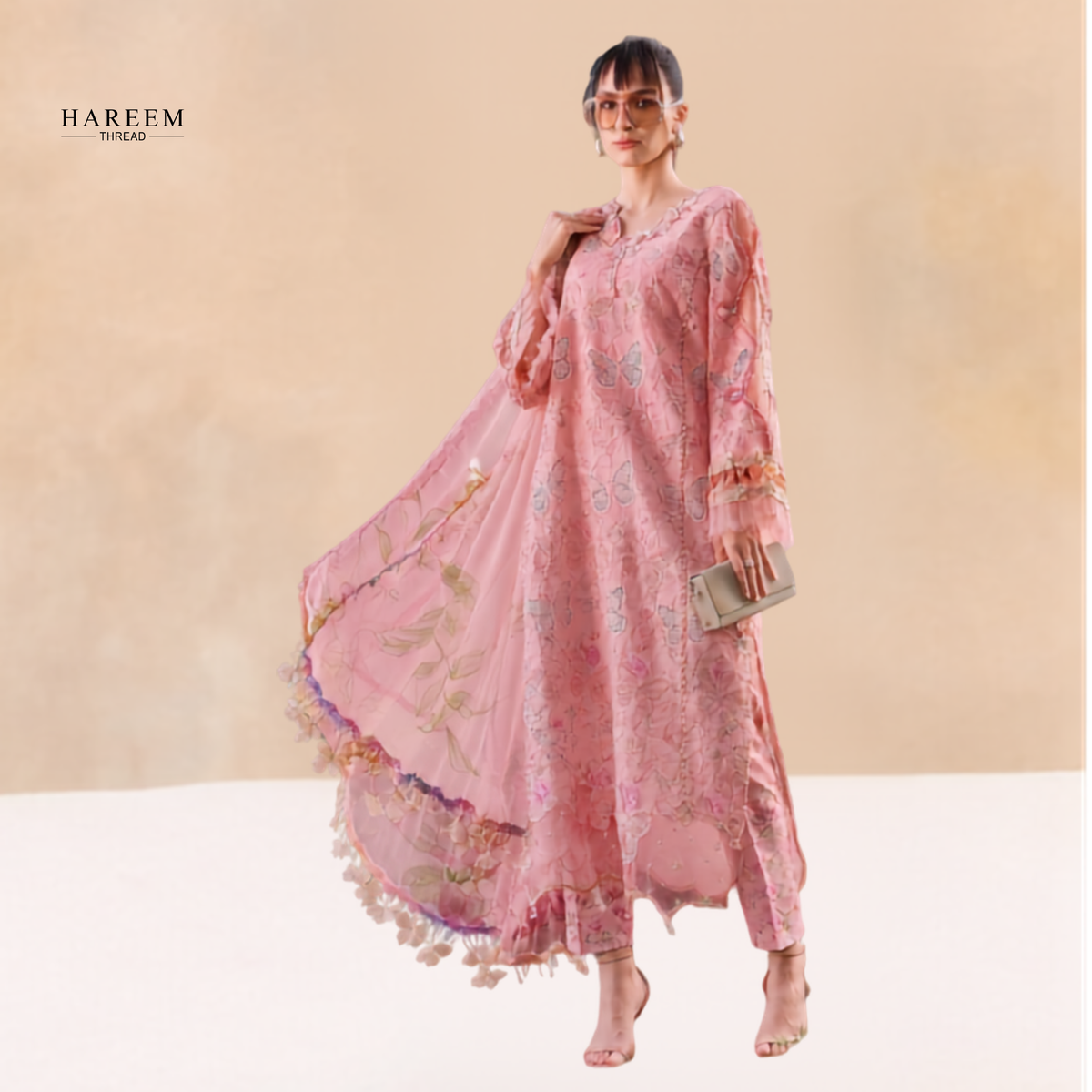 3 Piece Boring Premium Embroidery Lawn