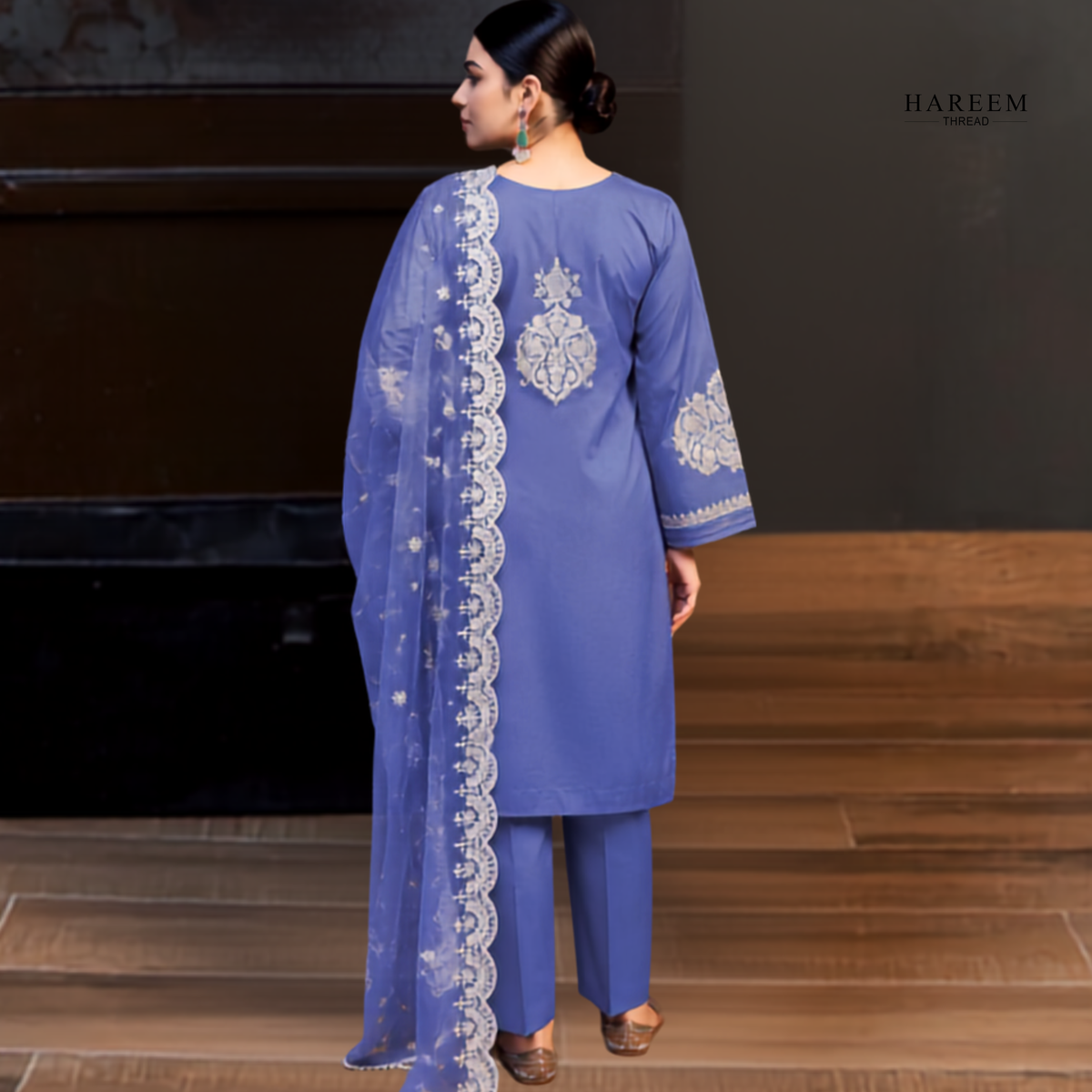 3 Piece Boring Premium Embroidery Lawn