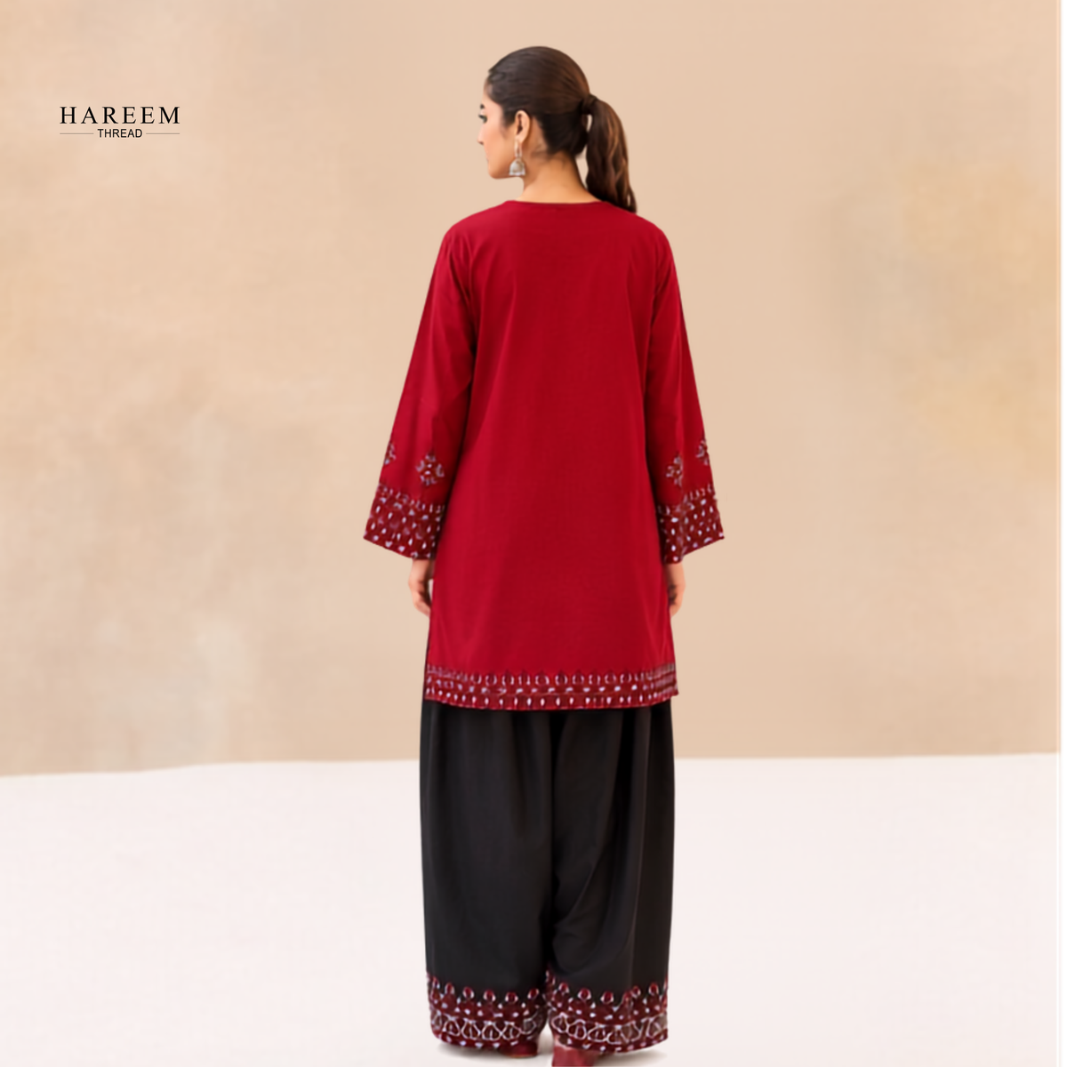 3 Piece Boring Premium Embroidery Lawn