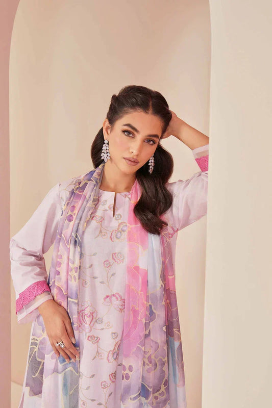 3 PC LAWN EMBROIDERED SUIT - BG595