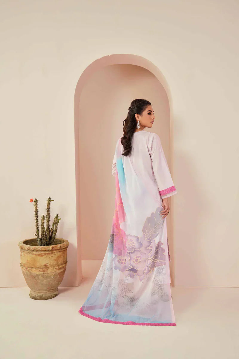 3 PC LAWN EMBROIDERED SUIT - BG595