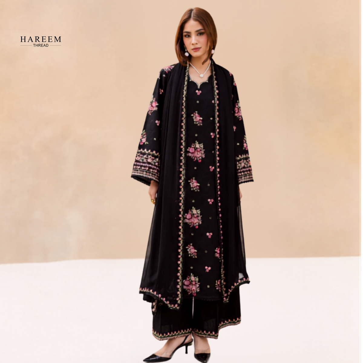 3 Piece Boring Premium Embroidery Lawn