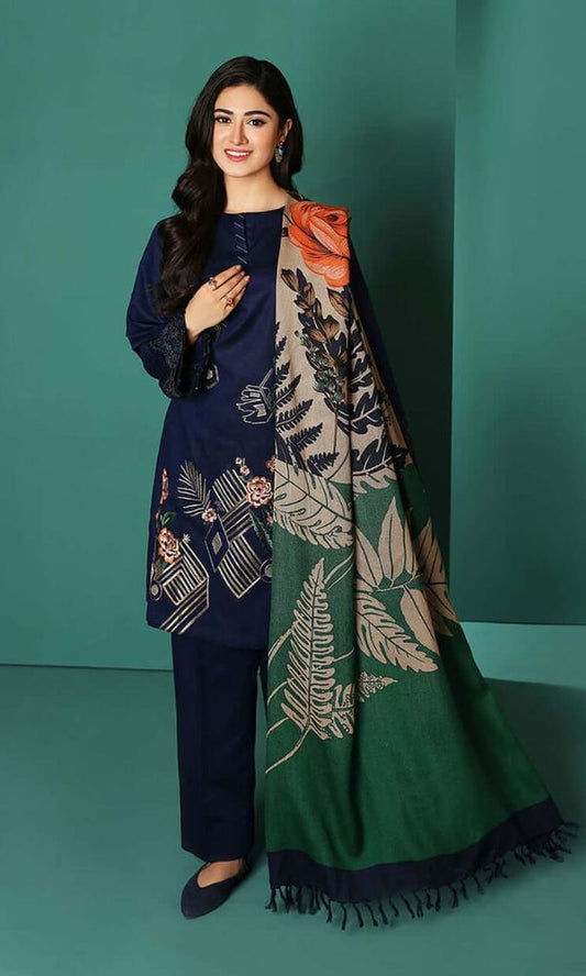 EMBROIDERED LAWN 3PC SUIT-BG661