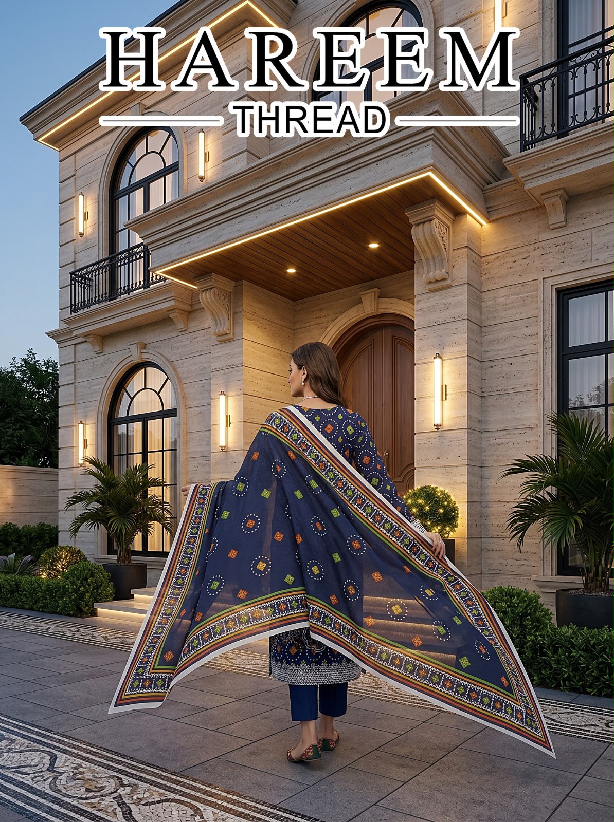 3 Piece Boring Premium Embroidery Lawn