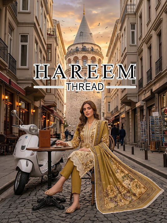 3 Piece unstiched Embroidery Lawn