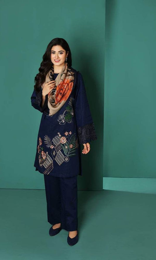 EMBROIDERED LAWN 3PC SUIT-BG661